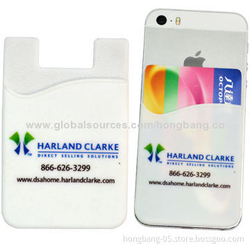 Sticky mobile phone wallet